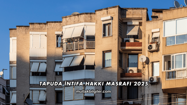 Tapuda İntifa Hakkı Masrafı 2025